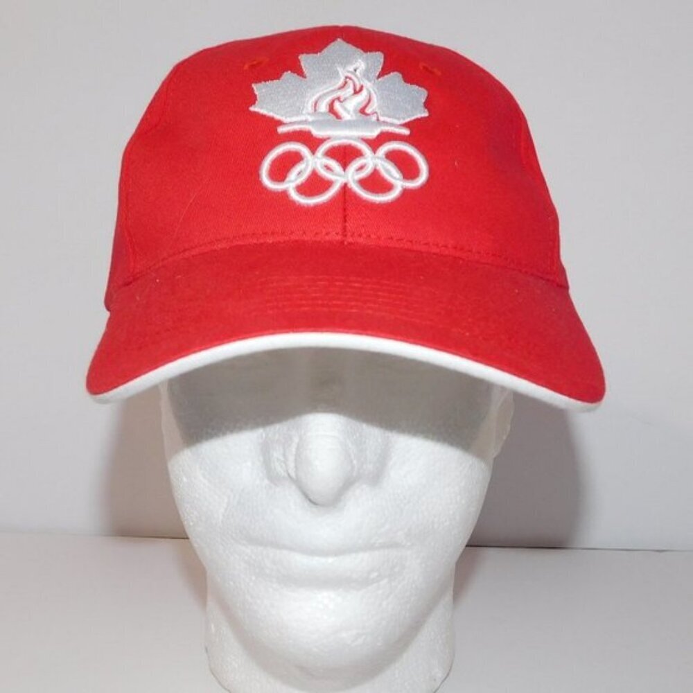 HBC Team Canada Olympic Games Red Strap back Baseball Cap Hat Canadian